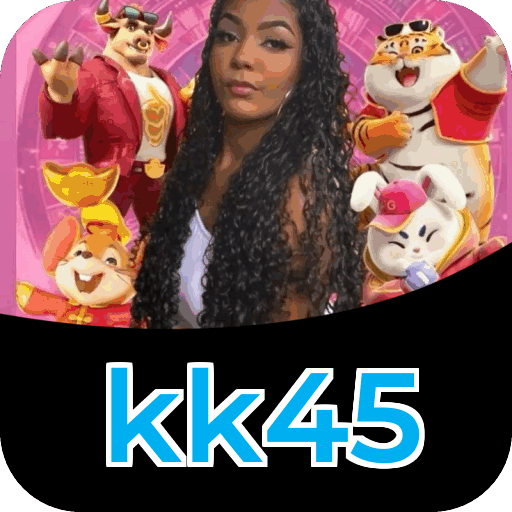 Interface do aplicativo kk45 mostrando jogos disponíveis no iOS e Android